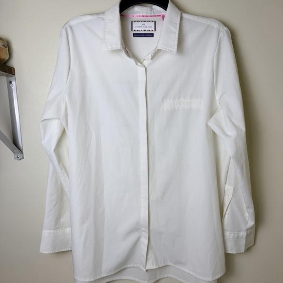 Modern Ambition Tops - Modern Ambition Women's Travel Shirt White Large Button Down Cool